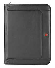 Zippered Leather Portfolio Case Front View