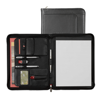 Zippered Leather Folio Case